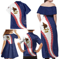 American Samoa Eagle Family Matching Off Shoulder Maxi Dress and Hawaiian Shirt Polynesian Tribal Pattern Curve Style