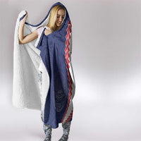 American Samoa Eagle Hooded Blanket Polynesian Tribal Pattern Curve Style