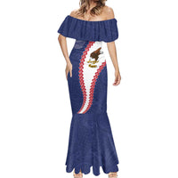 American Samoa Eagle Mermaid Dress Polynesian Tribal Pattern Curve Style
