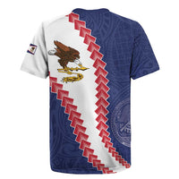 American Samoa Eagle Rugby Jersey Polynesian Tribal Pattern Curve Style