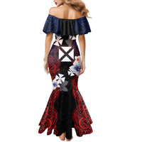 Wallis and Futuna Uvea Mermaid Dress Victory Day With Frangipani LT05 - Polynesian Pride
