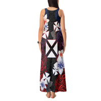 Wallis and Futuna Uvea Tank Maxi Dress Victory Day With Frangipani LT05 - Polynesian Pride