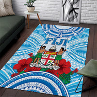 Fiji Ratu Sir Lala Sukuna Day Area Rug Hibiscus Tapa Pattern
