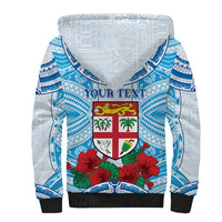 Personalised Fiji Ratu Sir Lala Sukuna Day Sherpa Hoodie Hibiscus Tapa Pattern LT05 - Polynesian Pride