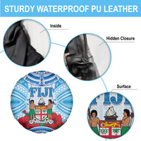 Fiji Ratu Sir Lala Sukuna Day Spare Tire Cover Hibiscus Tapa Pattern