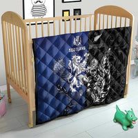 New Zealand And Scotland Rugby Quilt Maori Tiki With Thistle Together