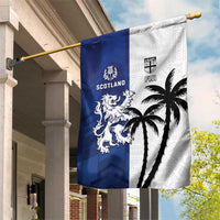 Fiji And Scotland Rugby Garden Flag Fijian Palm Tree With Thistle Together