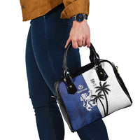 Fiji And Scotland Rugby Shoulder Handbag Fijian Palm Tree With Thistle Together