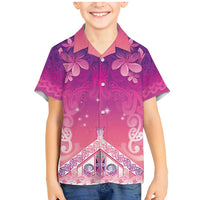 New Zealand Matariki Family Matching Mermaid Dress and Hawaiian Shirt Maori Marae Purple Galaxy