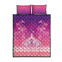 New Zealand Matariki Quilt Bed Set Maori Marae Purple Galaxy