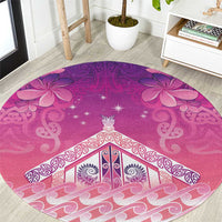 New Zealand Matariki Round Carpet Maori Marae Purple Galaxy