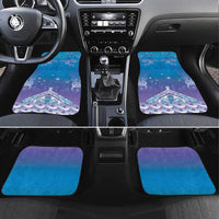 New Zealand Matariki Car Mats Maori Marae Cyan Galaxy