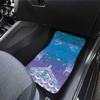 New Zealand Matariki Car Mats Maori Marae Cyan Galaxy