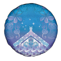 New Zealand Matariki Spare Tire Cover Maori Marae Cyan Galaxy