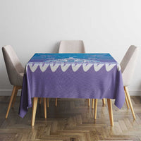 New Zealand Matariki Tablecloth Maori Marae Cyan Galaxy