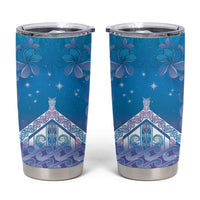 New Zealand Matariki Tumbler Cup Maori Marae Cyan Galaxy