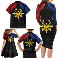 Philippines Independence Day Family Matching Long Sleeve Bodycon Dress and Hawaiian Shirt Proud To Be Pinoy