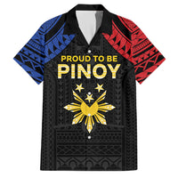 Philippines Independence Day Family Matching Puletasi and Hawaiian Shirt Proud To Be Pinoy LT05 Dad's Shirt - Short Sleeve Black - Polynesian Pride