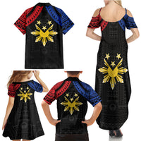 Philippines Independence Day Family Matching Summer Maxi Dress and Hawaiian Shirt Proud To Be Pinoy LT05 - Polynesian Pride
