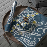 Plumeria With Blue Polynesian Tattoo Pattern Wrapping Paper - Polynesian Pride