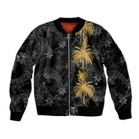 Hawaiian Honu And Surfboards Bomber Jacket Gold Style - Polynesian Pride
