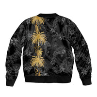 Hawaiian Honu And Surfboards Bomber Jacket Gold Style - Polynesian Pride