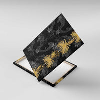 Hawaiian Honu And Surfboards Canvas Wall Art Gold Style - Polynesian Pride