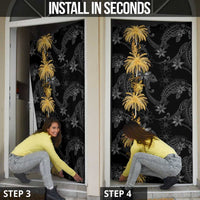 Hawaiian Honu And Surfboards Door Cover Gold Style - Polynesian Pride