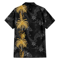 Hawaiian Honu And Surfboards Family Matching Puletasi and Hawaiian Shirt Gold Style - Polynesian Pride