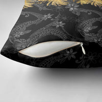 Hawaiian Honu And Surfboards Pillow Cover Gold Style - Polynesian Pride