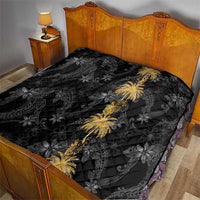 Hawaiian Honu And Surfboards Quilt Gold Style - Polynesian Pride