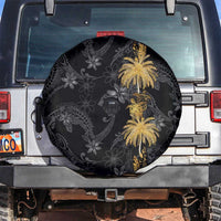 Hawaiian Honu And Surfboards Spare Tire Cover Gold Style LT05 Gold - Polynesian Pride