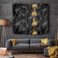 Hawaiian Honu And Surfboards Tapestry Gold Style - Polynesian Pride