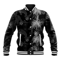 Hawaiian Honu And Surfboards Baseball Jacket Silver Style - Polynesian Pride
