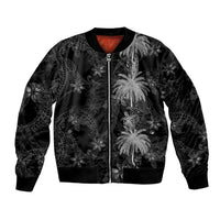 Hawaiian Honu And Surfboards Bomber Jacket Silver Style - Polynesian Pride