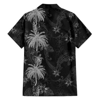 Hawaiian Honu And Surfboards Family Matching Short Sleeve Bodycon Dress and Hawaiian Shirt Silver Style - Polynesian Pride
