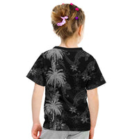 Hawaiian Honu And Surfboards Kid T Shirt Silver Style - Polynesian Pride