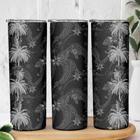 Hawaiian Honu And Surfboards Skinny Tumbler Silver Style - Polynesian Pride