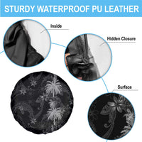 Hawaiian Honu And Surfboards Spare Tire Cover Silver Style - Polynesian Pride