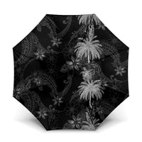Hawaiian Honu And Surfboards Umbrella Silver Style LT05 One Size Folded 11.42 inch Opened Diameter 37.4 inch Silver - Polynesian Pride