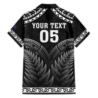 Custom New Zealand Maori Tiki Rugby Family Matching Off The Shoulder Long Sleeve Dress and Hawaiian Shirt Go Aotearoa Maori Pattern