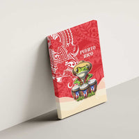 Puerto Rico Canvas Wall Art Coqui Frog With Polynesian Pattern - Polynesian Pride