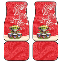 Puerto Rico Car Mats Coqui Frog With Polynesian Pattern - Polynesian Pride