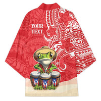 Personalized Puerto Rico Kimono Coqui Frog With Polynesian Pattern - Polynesian Pride