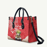 Puerto Rico Leather Bag Coqui Frog With Polynesian Pattern LT05 - Polynesian Pride