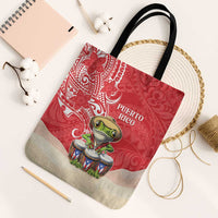 Puerto Rico Tote Bag Coqui Frog With Polynesian Pattern - Polynesian Pride
