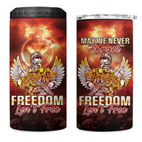 Hawaii Veterans Day 4 in 1 Can Cooler Tumbler May We Never Forget Freedom Isn't Free LT05 One Size: 16 oz Red - Polynesian Pride