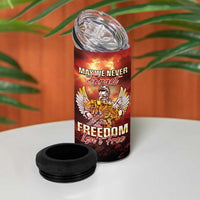 Hawaii Veterans Day 4 in 1 Can Cooler Tumbler May We Never Forget Freedom Isn't Free LT05 - Polynesian Pride
