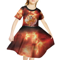 Hawaii Veterans Day Kid Short Sleeve Dress May We Never Forget Freedom Isn't Free