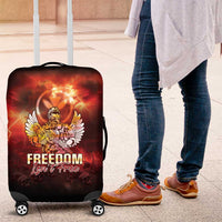 Hawaii Veterans Day Luggage Cover May We Never Forget Freedom Isn't Free LT05 Red - Polynesian Pride